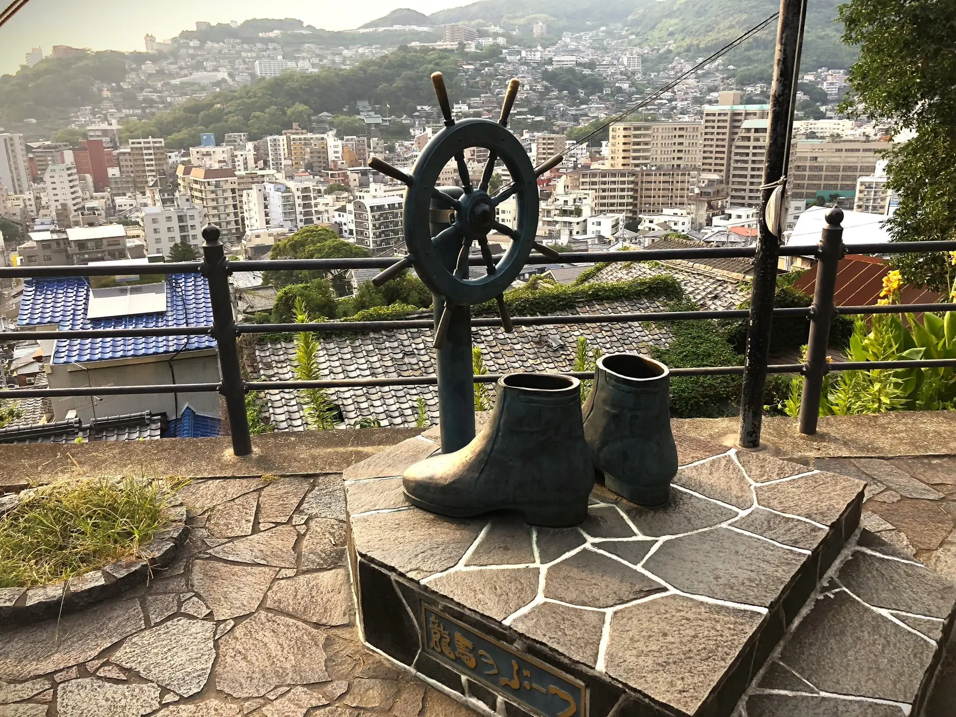 Statue of Ryoma's Boots, Nagasaki, Japan