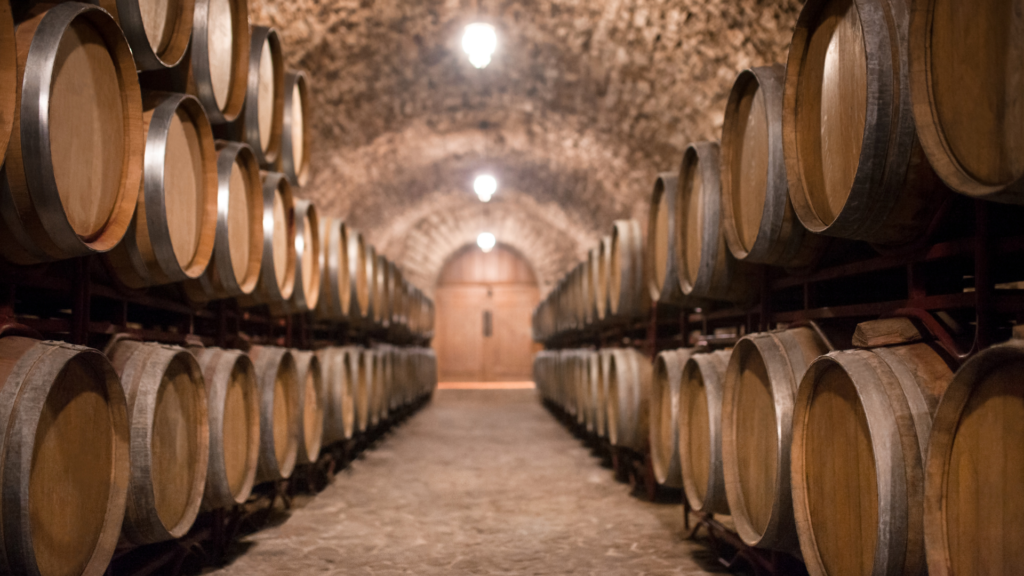 Wine Aging Barrels Napa