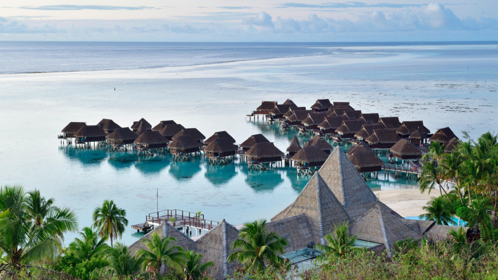 Overwater Bungalows in Moorea, French Polynesia