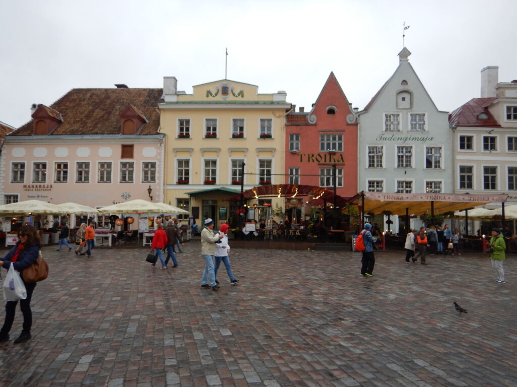 Shops along Town Hall Square Tallinn