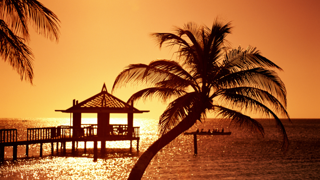 Sunset on Pier Honduras