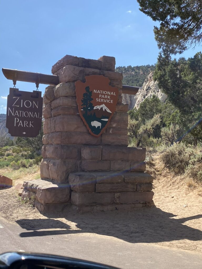 Zion National Park Entrance Utah