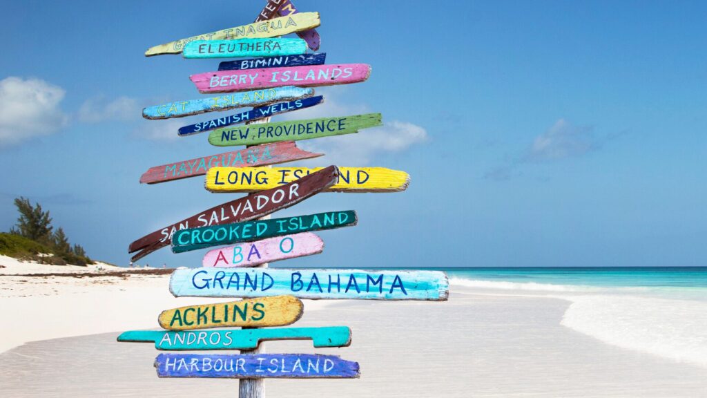 Bahamas Beach Sign