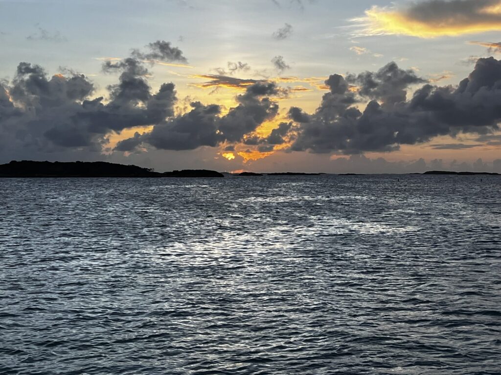 Rocky Dundas at Night Exuma Bahamas