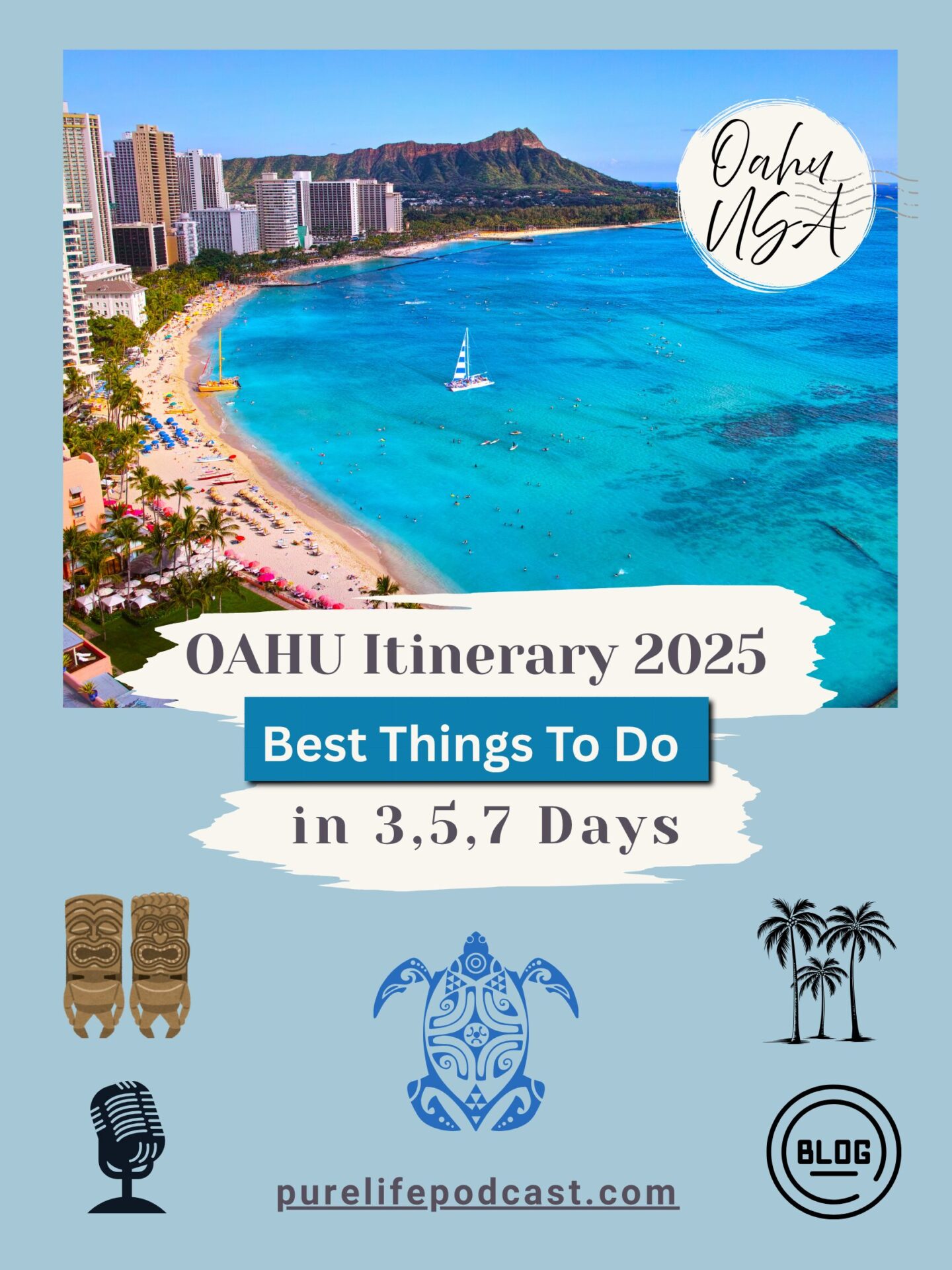 Ultimate Oahu Itinerary 3.5.7 days Itinerary