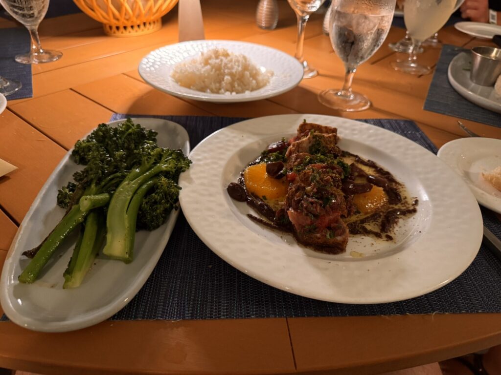 Dinner at Calusa Baker's Cay Resort