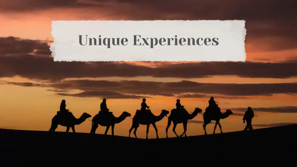 unique experiences