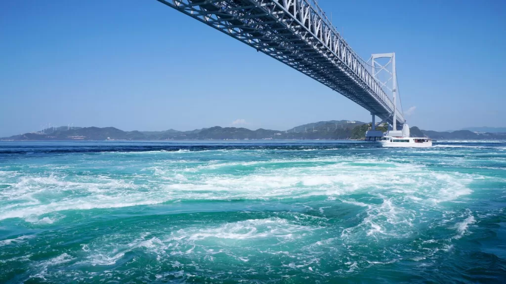Naruto whirlpools in Tokushima Japan